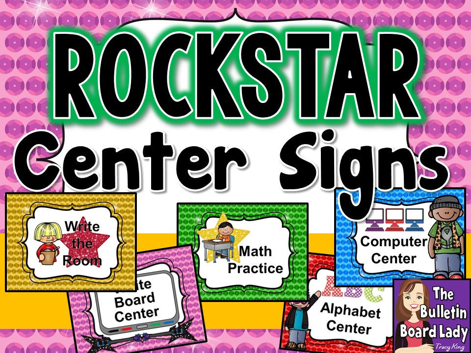 Center Signs - Rock Star Theme – The Bulletin Board Lady center-signs-rock-star-theme-the-bulletin-board-lady