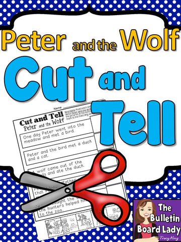 Peter and the Wolf Cut and Tell Worksheet