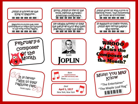 Scott Joplin Composer of the Month (February) Bulletin Board