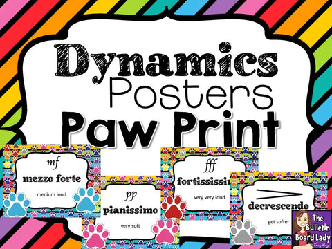 Dynamics Posters Paw Prints Theme
