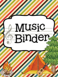 Music Teacher Binder – Camping Theme