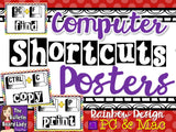 Shortcuts Posters for your Computer Lab or Classroom-PC and Mac