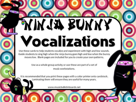 Vocal Explorations/Singing Visual Aids: Ninja Bunnies