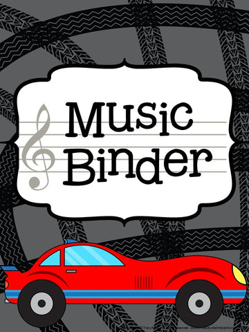 Music Teacher Binder – Racing Theme