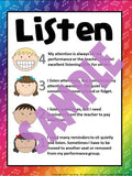 Listen, Play, Sing Performance Rubric Posters for Music Class
