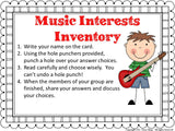 Music Interests Inventory Punch Cards