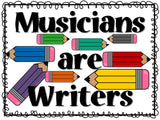 Musicians are Writers