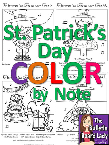 St. Patrick's Day Color by Note
