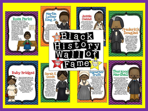 Black History Wall of Fame Bulletin Board