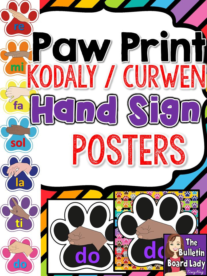 Music Symbol Posters - Paw Print Theme – The Bulletin Board Lady