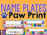 Name Plates - Paw Prints Theme