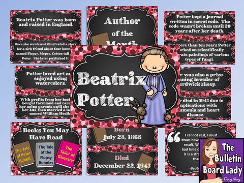 Author of the Month Beatrix Potter-Bulletin Board and More!